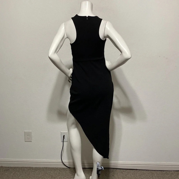 Lulus Guess Again Black Asymmetrical Midi Dress Size S - Picture 9 of 11